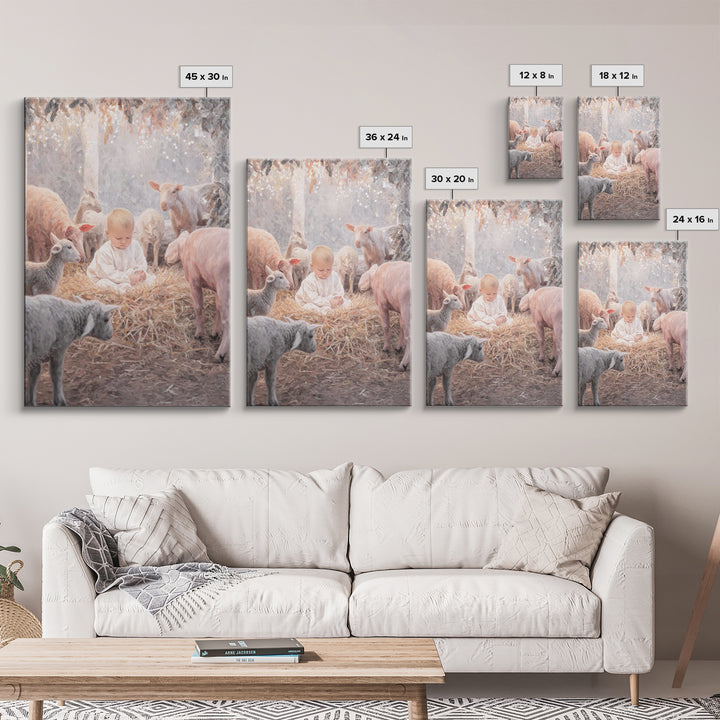 Lamb Of Peace – Framed Canvas Print – Christian Christmas Art – Christian Art Canvas – Christmas Art – Christian Wall Art – Christian Gift