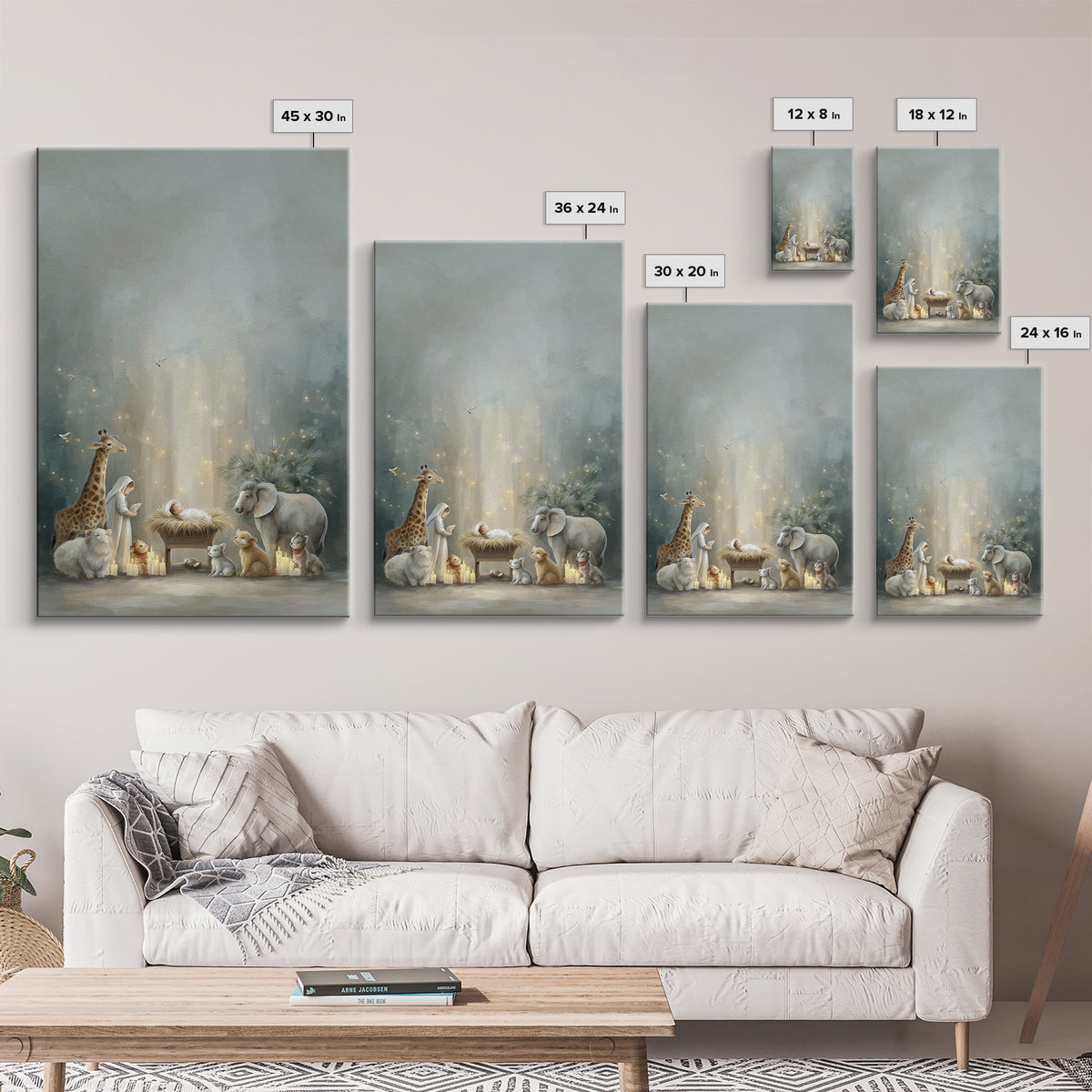 Starborn Peace – Framed Canvas Print – Christian Christmas Art – Christian Wall Art – Jesus Painting – Christmas Canvas Wall Art – Christia