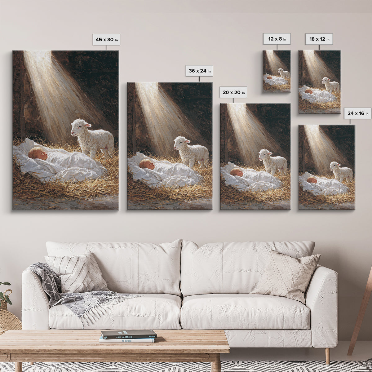 Soft Bethlehem Dawn – Framed Canvas Print – Christian Wall Art – Christmas Canvas Wall Art – Christian Art Canvas – Jesus Painting – Christ