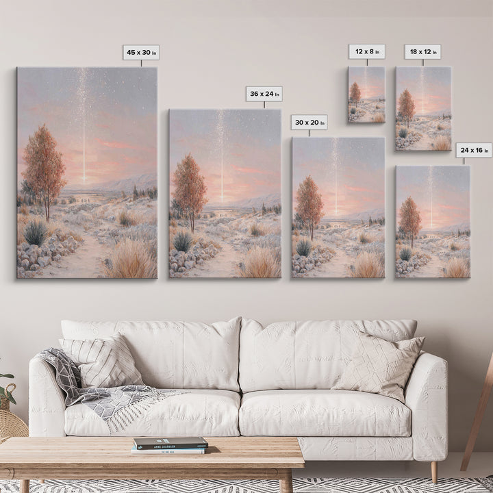 Starfall Journey – Framed Canvas Print – Christian Art Canvas – Christian Painting – Christmas Art – Modern Christian Art – Christian Wall