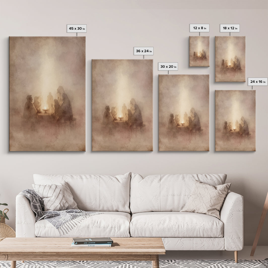 Sacred Circle – Framed Canvas Print – Christian Art – Christian Wall Art – Subtle Christian Art – Christian Canvas Art – Christian Painting