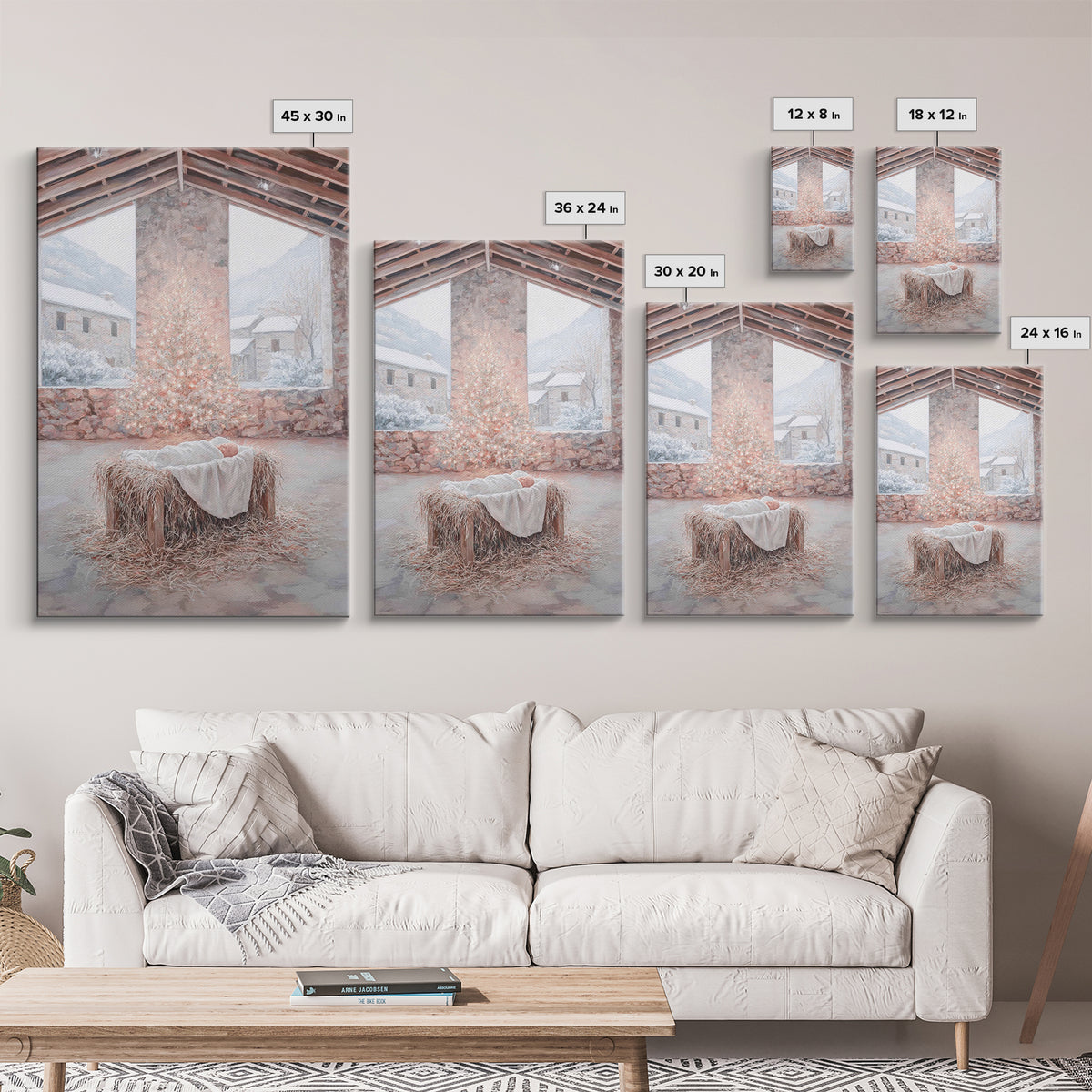 Holy Child Peace – Framed Canvas Print – Christian Art Canvas – Christmas Art Prints – Christian Wall Art – Christian Christmas Art – Chris