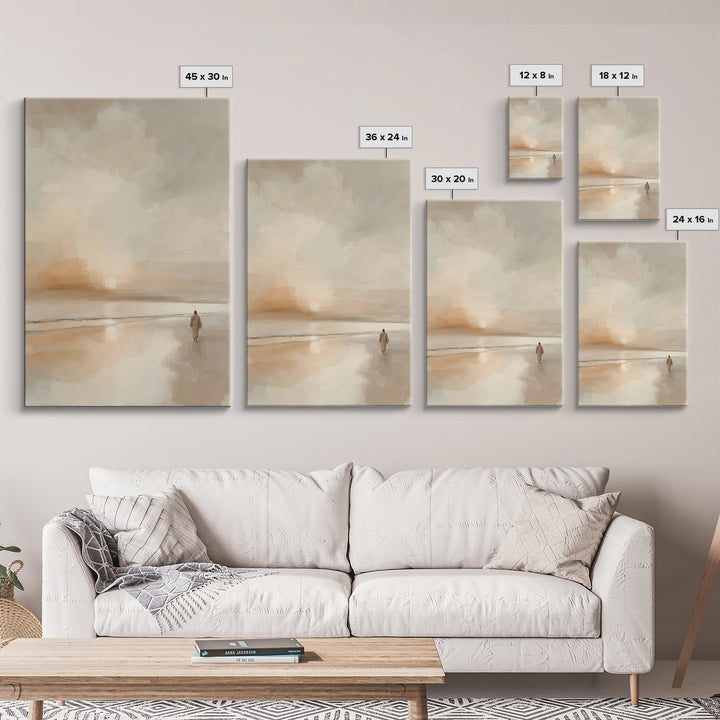 Gentle Horizon – Framed Canvas Print – Christian Art Canvas – Christian Wall Art – Minimalist Christian Art – Jesus Painting – Christian Ar