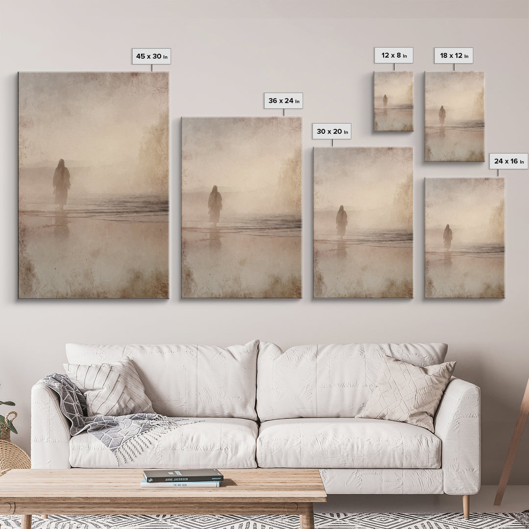 Sacred Mist – Framed Canvas Print – Christian Wall Art – Moody Christian Art – Christian Art Canvas – Jesus Painting – Vintage Christian Ar