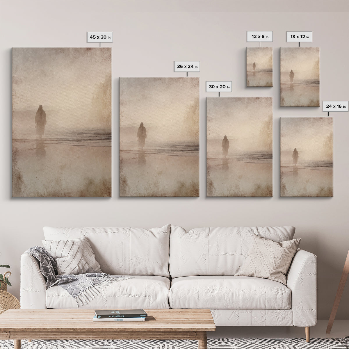 Sacred Mist – Framed Canvas Print – Christian Wall Art – Moody Christian Art – Christian Art Canvas – Jesus Painting – Vintage Christian Ar
