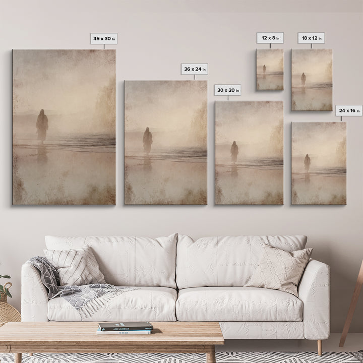 Sacred Mist – Framed Canvas Print – Christian Wall Art – Moody Christian Art – Christian Art Canvas – Jesus Painting – Vintage Christian Ar