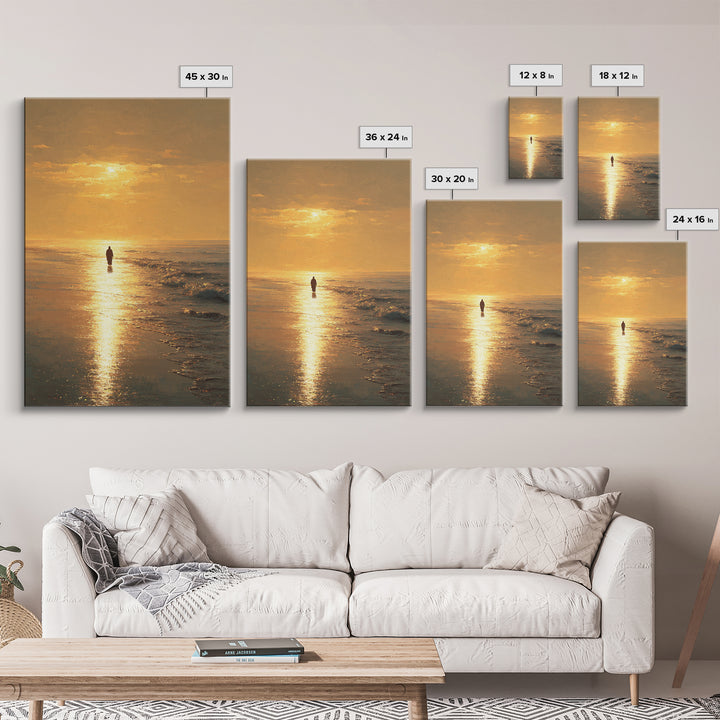 Golden Tide – Framed Canvas Print – Christian Art Canvas – Christian Painting – Jesus Painting – Christian Wall Art – Christian Christmas A