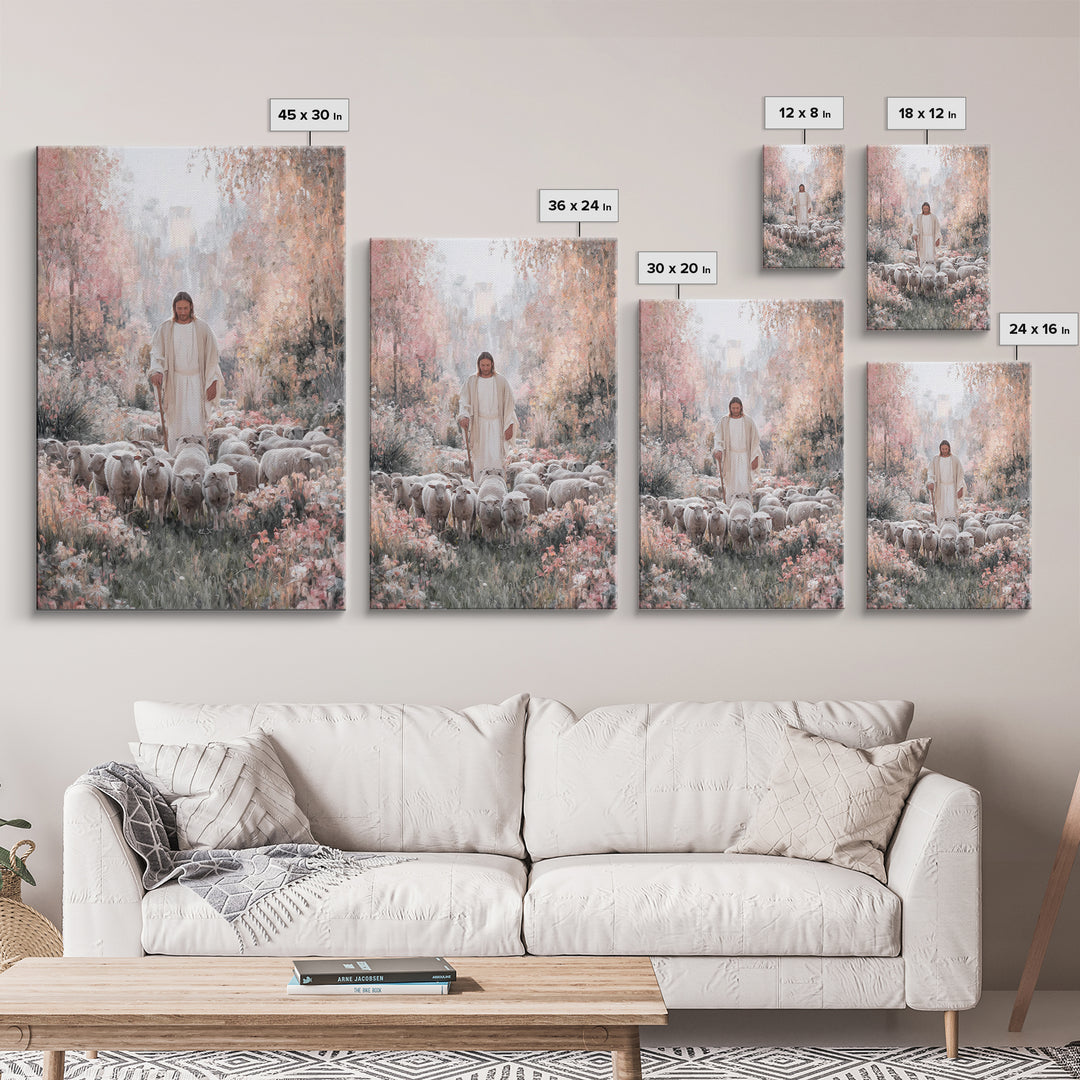 Garden Of Peace – Framed Canvas Print – Christian Wall Art – Jesus Painting – Christian Art Canvas – Christian Decor – Modern Christian Art