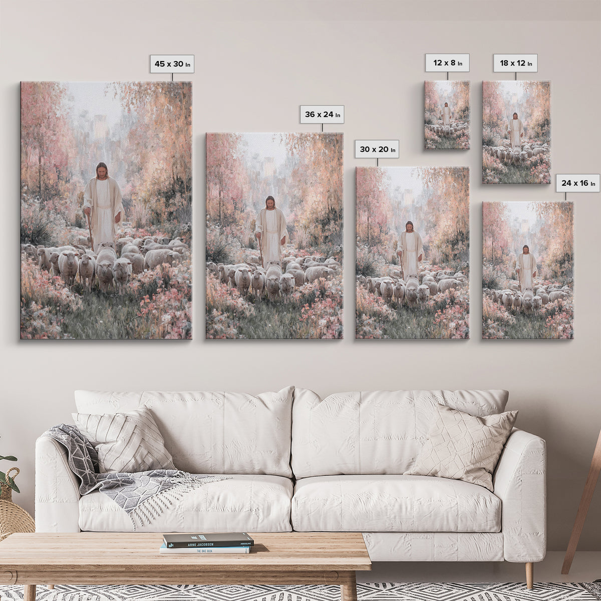 Garden Of Peace – Framed Canvas Print – Christian Wall Art – Jesus Painting – Christian Art Canvas – Christian Decor – Modern Christian Art