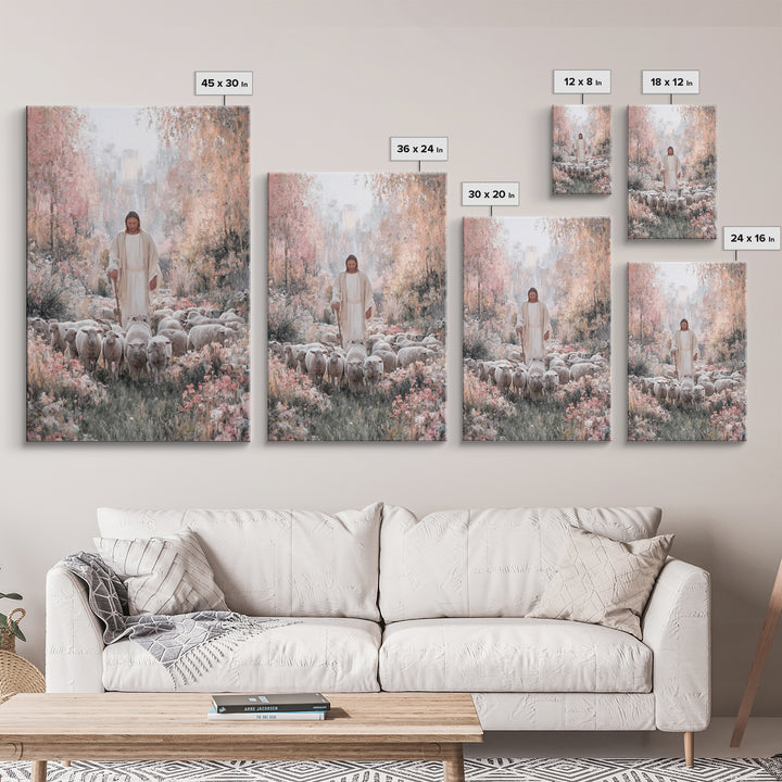 Garden Of Peace – Framed Canvas Print – Christian Wall Art – Jesus Painting – Christian Art Canvas – Christian Decor – Modern Christian Art