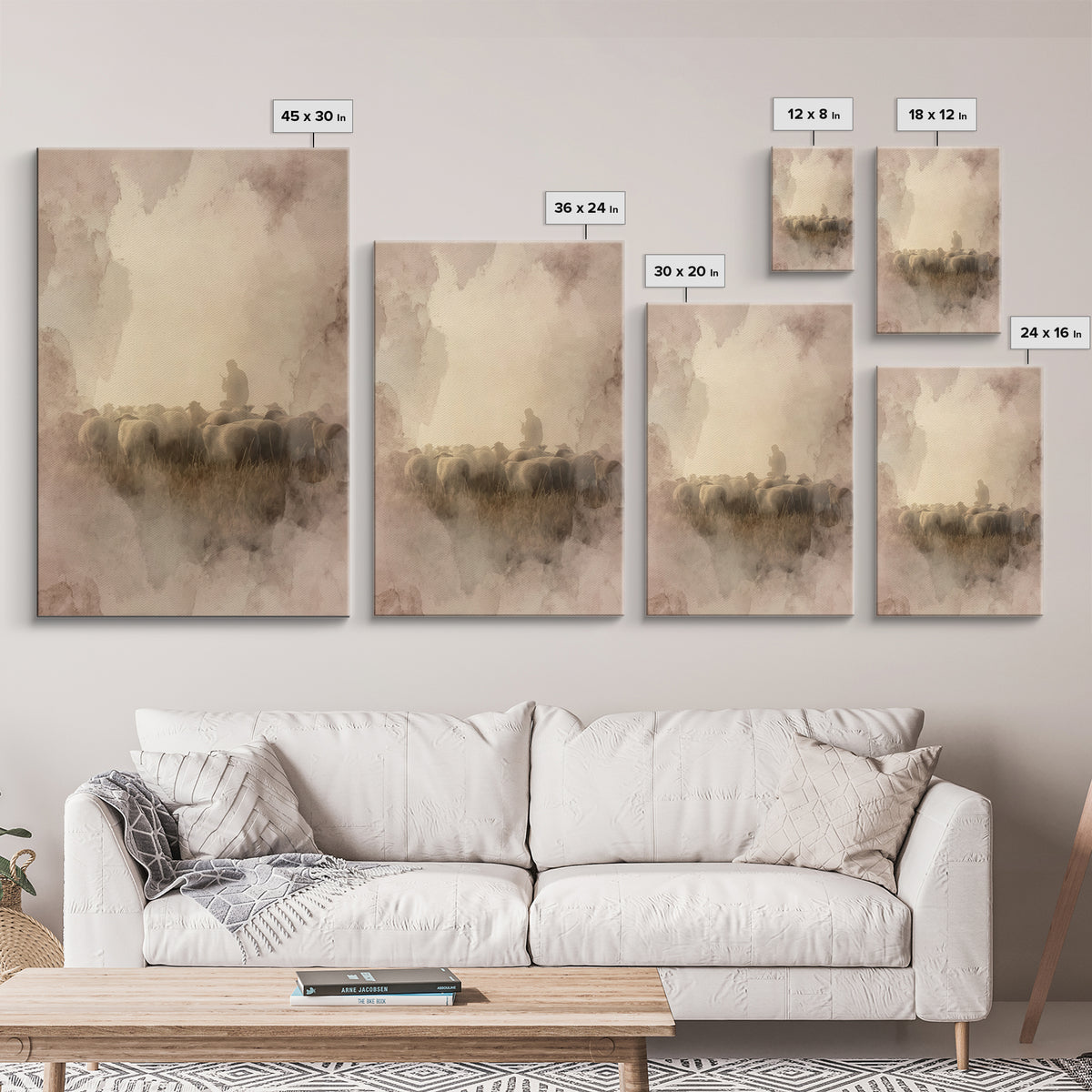 Dusty Procession – Framed Canvas Print – Christian Art Canvas – Christian Wall Art – Christian Paintings – Vintage Christian Art – Christia