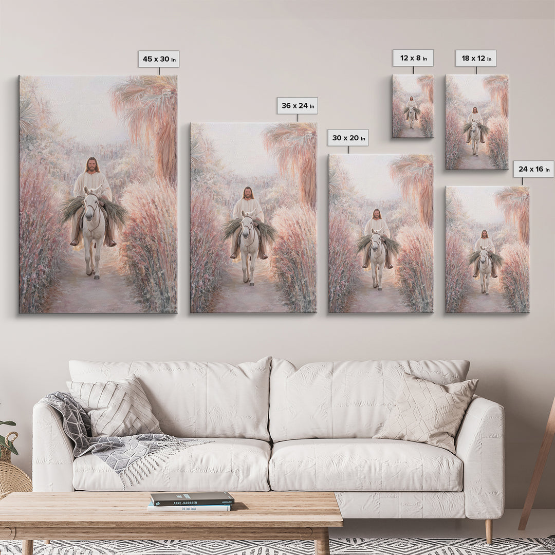 Hosanna Path Light – Framed Canvas Print – Christian Art Canvas – Jesus Wall Art – Modern Christian Art – Christmas Art – Christian Decorat