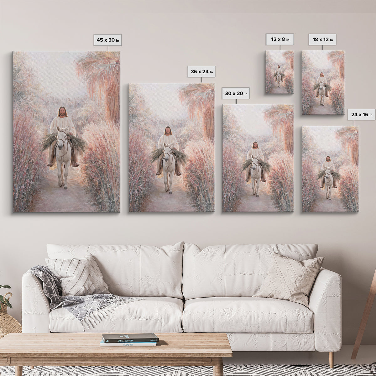 Hosanna Path Light – Framed Canvas Print – Christian Art Canvas – Jesus Wall Art – Modern Christian Art – Christmas Art – Christian Decorat
