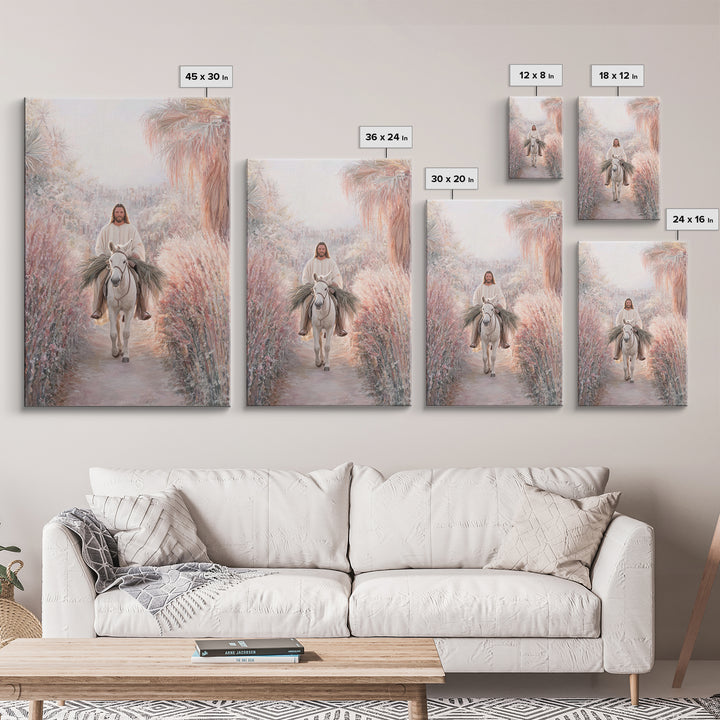 Hosanna Path Light – Framed Canvas Print – Christian Art Canvas – Jesus Wall Art – Modern Christian Art – Christmas Art – Christian Decorat