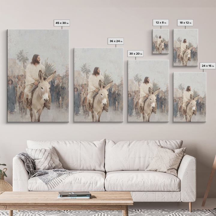 Desert Crowd Hope – Framed Canvas Print – Christian Wall Art – Jesus Painting Canvas – Christian Christmas Art – Christian Art Print – Chri
