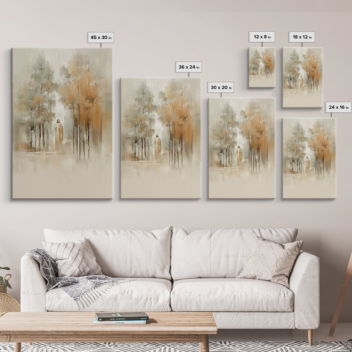 Forest Light Blessing – Framed Canvas Print – Christian Wall Art – Jesus Painting – Christian Art Canvas – Christian Christmas Art