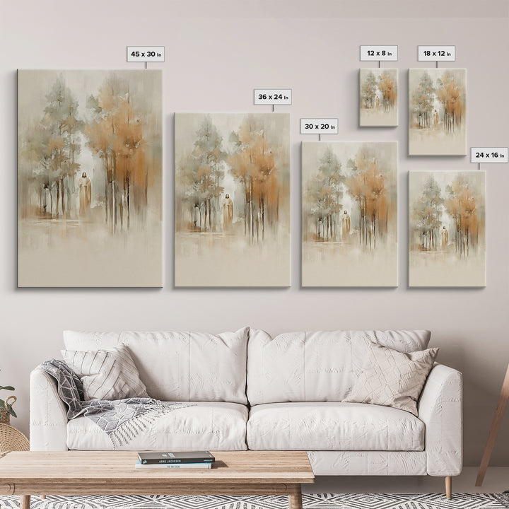 Forest Light Blessing – Framed Canvas Print – Christian Wall Art – Jesus Painting – Christian Art Canvas – Christian Christmas Art