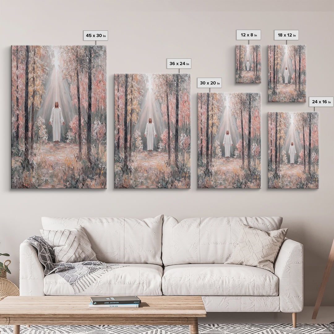 Heavenward Embrace | Framed Canvas Print | Jesus Painting | Christian Wall Art | Christian Art Canvas | Vintage Christian Art
