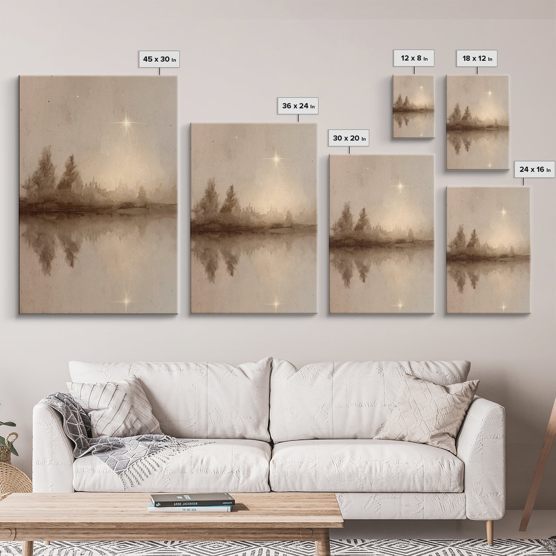 Morning Star Serenity, Framed Canvas Print, Christian Wall Art, Modern Christian Art, Christian Art Canvas, Christmas Wall Art, Christian C