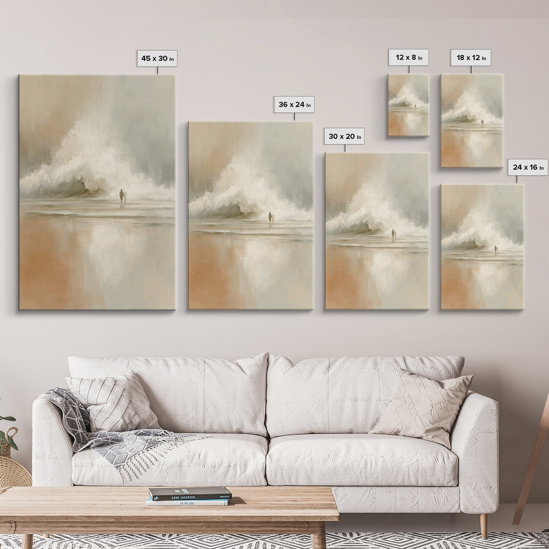 Tide Of His Presence – Framed Canvas Print – Christian Art Canvas – Jesus Painting – Christian Wall Art – Subtle Christian Art
