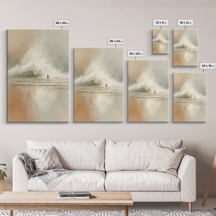 Tide Of His Presence – Framed Canvas Print – Christian Art Canvas – Jesus Painting – Christian Wall Art – Subtle Christian Art