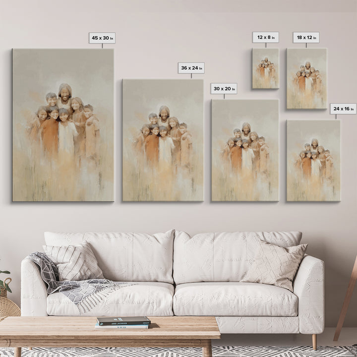 Circle of His Love | Framed Canvas Print | Christian Wall Art | Jesus Painting | Christian Art Canvas | Subtle Christian Art