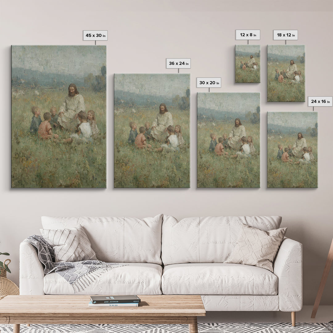 Field of His Joy – Framed Canvas Print – Christian Wall Art – Christian Art Canvas – Jesus Painting – Christian Gift Ideas