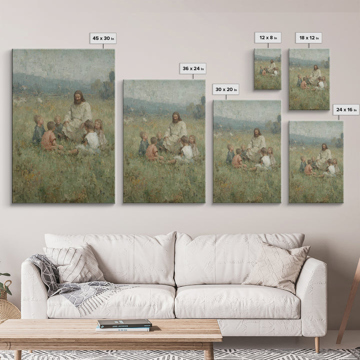 Field of His Joy – Framed Canvas Print – Christian Wall Art – Christian Art Canvas – Jesus Painting – Christian Gift Ideas