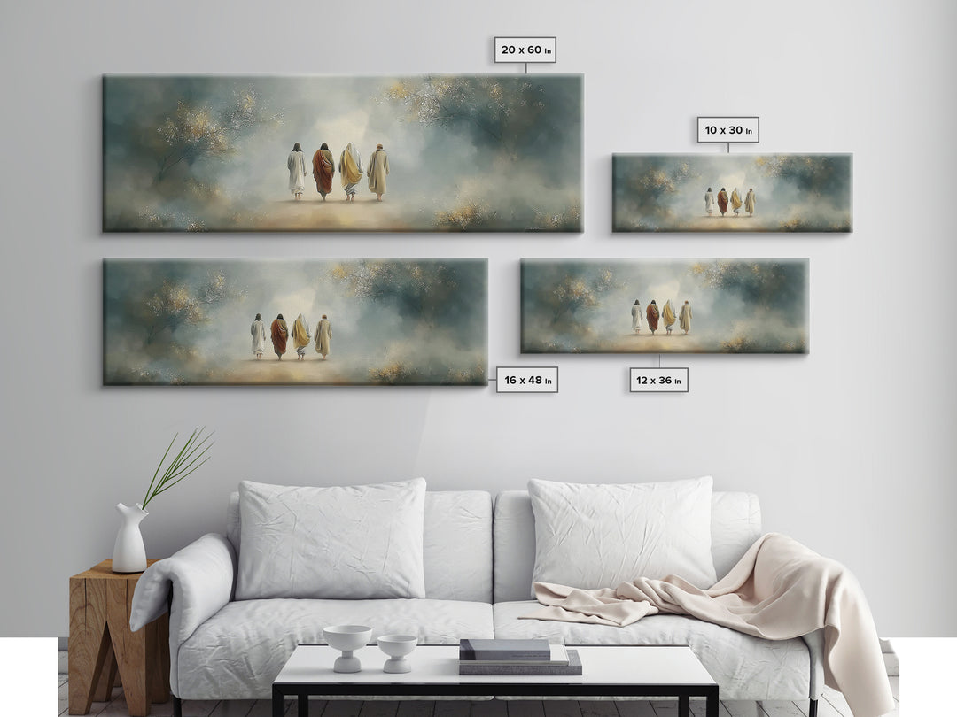 Walk In Reverence | Framed Canvas Print | Panoramic Wall Art | Christian Art Canvas | Christian Wall Art | Jesus Painting | Christian Decor