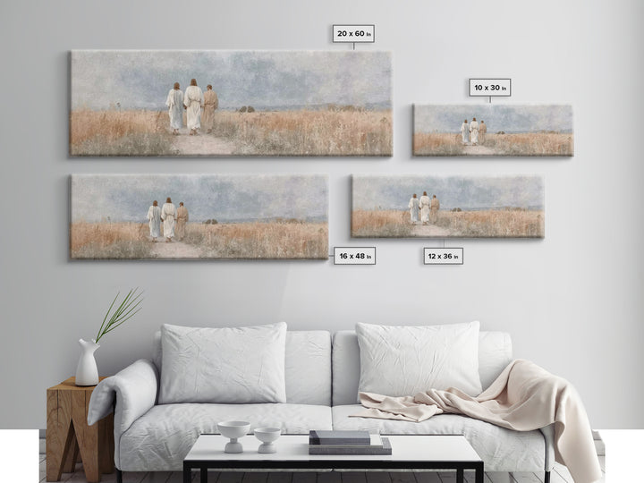 Fields Of Grace | Framed Canvas Print | Panoramic Frame | Christian Wall Art | Christian Art Canvas | Jesus Painting | Christian Decor