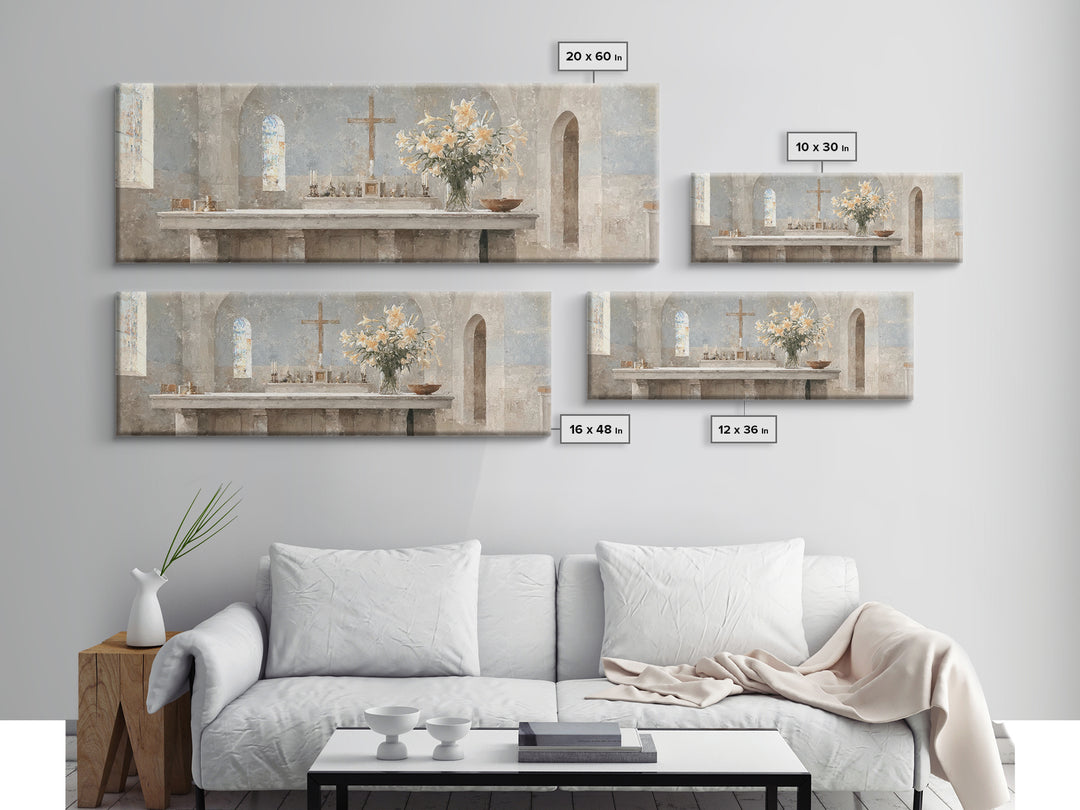 Sacred Stillness | Framed Canvas Print | Panoramic Wall Art | Christian Art Canvas | Christmas Art | Christian Art | Moody Christian Art