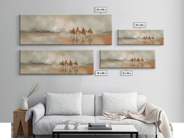 Starpath Journey | Framed Canvas Print | Panoramic Art | Christian Wall Art | Christmas Canvas Wall Art | Christian Art Canvas | Christian
