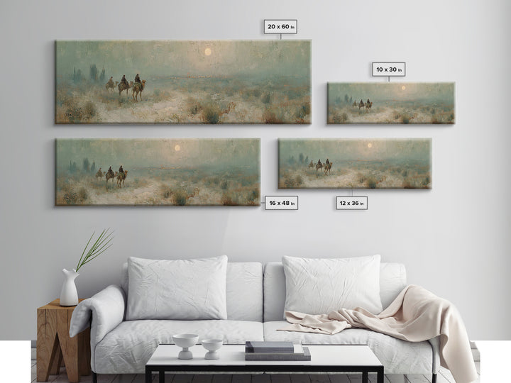 Bethlehem Road Rise – Framed Canvas Print – Panoramic Wall Art – Christian Art Canvas – Christmas Art – Christian Wall Art – Christian Chri