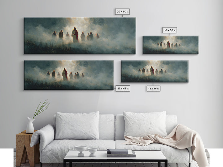 Call Of Disciples – Framed Canvas Print – Extra Wide Art – Christian Painting – Modern Christian Art – Jesus Wall Art – Christian Art Print