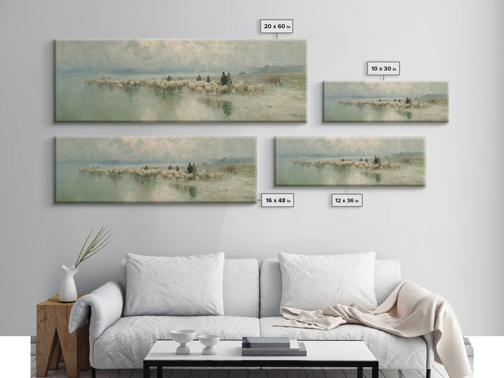 Desert Caravan Grace – Framed Canvas Print – Christian Wall Art – Panoramic Print – Christian Art Canvas – Christian Christmas Art – Jesus