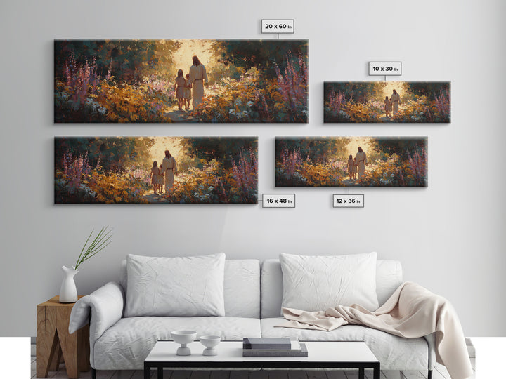 Everlasting Warmth – Framed Canvas Print – Panoramic Art – Christian Wall Art – Jesus Canvas Art – Christian Christmas Decor – Christian Ar