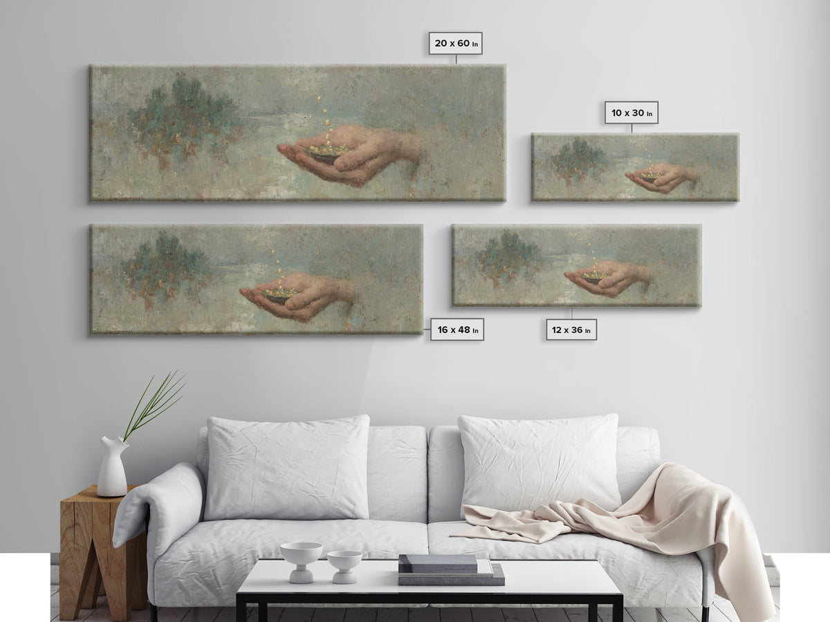 Heaven’s Provision, Framed Canvas Print, Panoramic Print, Christian Art Canvas, Jesus Painting, Christian Art Work, Christian Christmas Dec
