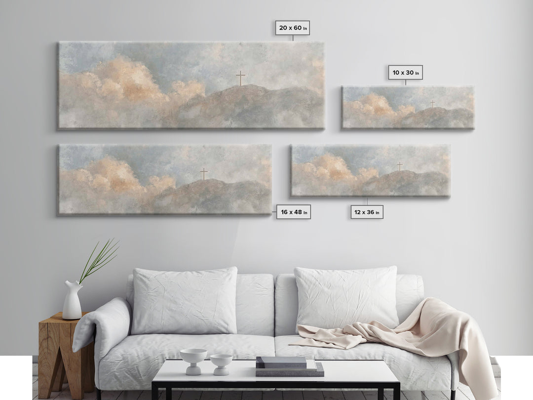 Triumphant Dawn - Framed Canvas Print - Christian Wall Art - Panoramic Art - Christian Art Canvas - Modern Christian Painting - Christian D
