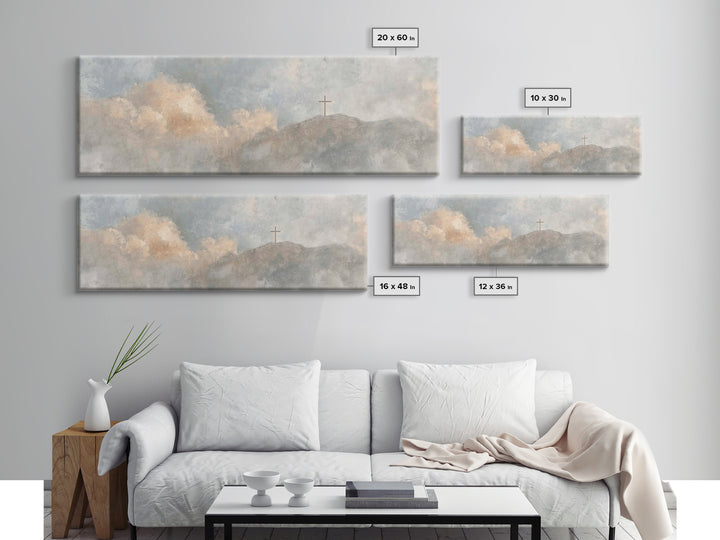Triumphant Dawn - Framed Canvas Print - Christian Wall Art - Panoramic Art - Christian Art Canvas - Modern Christian Painting - Christian D