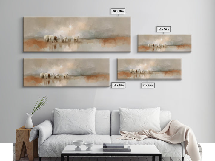 Journey Of Faith – Framed Canvas Print – Panoramic Painting – Christian Art Canvas – Christmas Wall Art – Christian Decor – Christian Gift