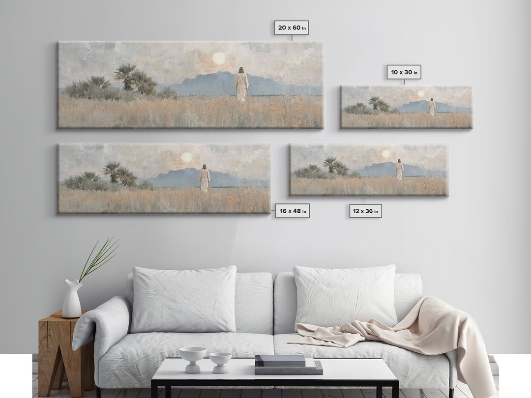 Path Of Peace | Framed Canvas Print | Panoramic Art | Christian Wall Art | Christian Art Canvas | Christian Art | Subtle Christian Art