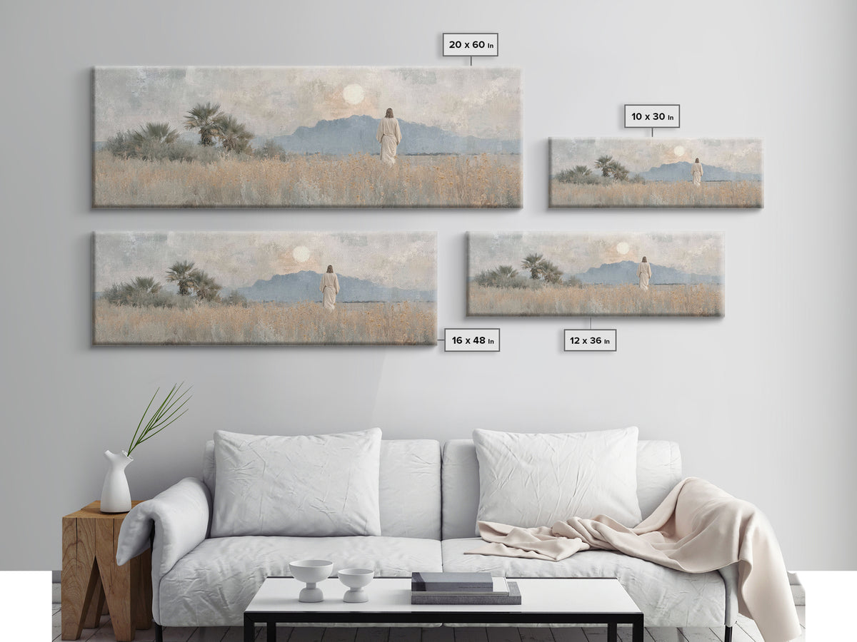 Path Of Peace | Framed Canvas Print | Panoramic Art | Christian Wall Art | Christian Art Canvas | Christian Art | Subtle Christian Art