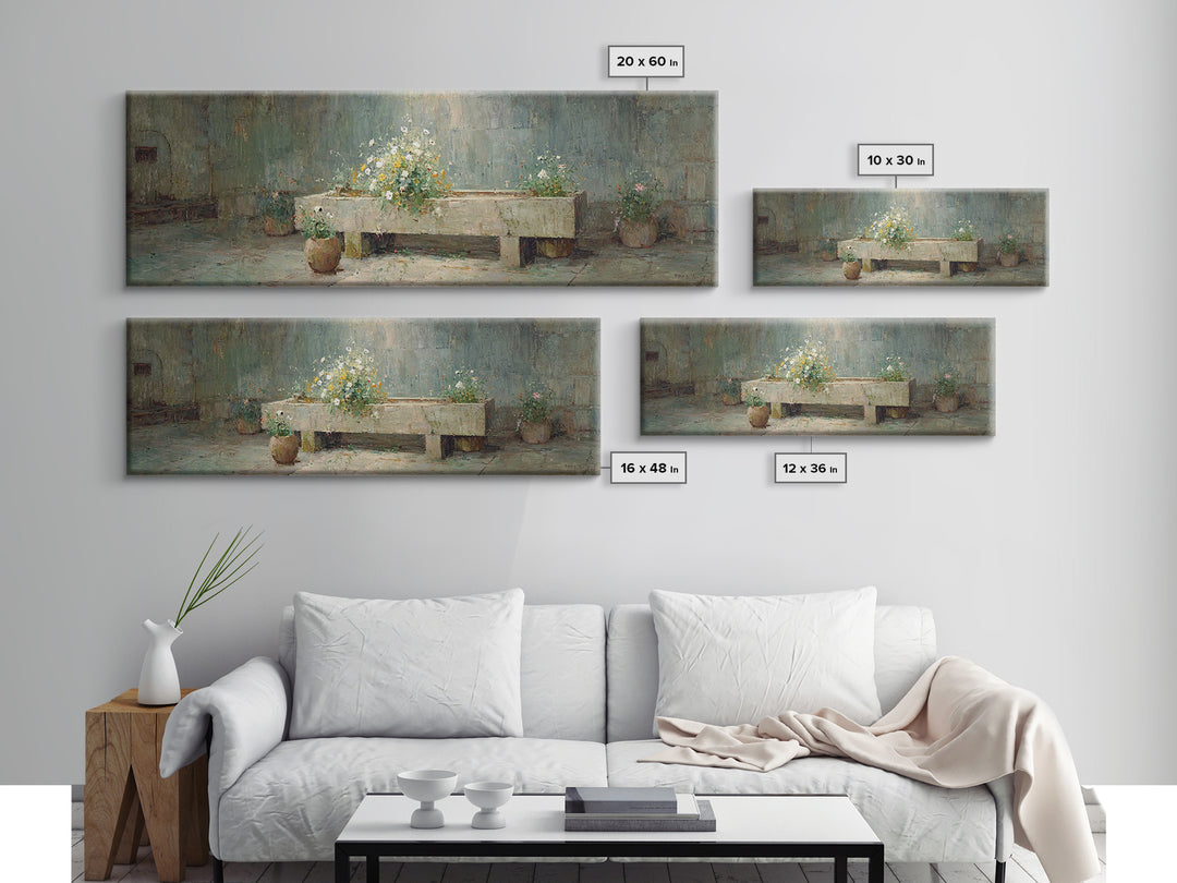Garden Of Hope - Framed Canvas Print - Christian Art Prints - Panoramic Frame - Christian Decor - Christmas Art