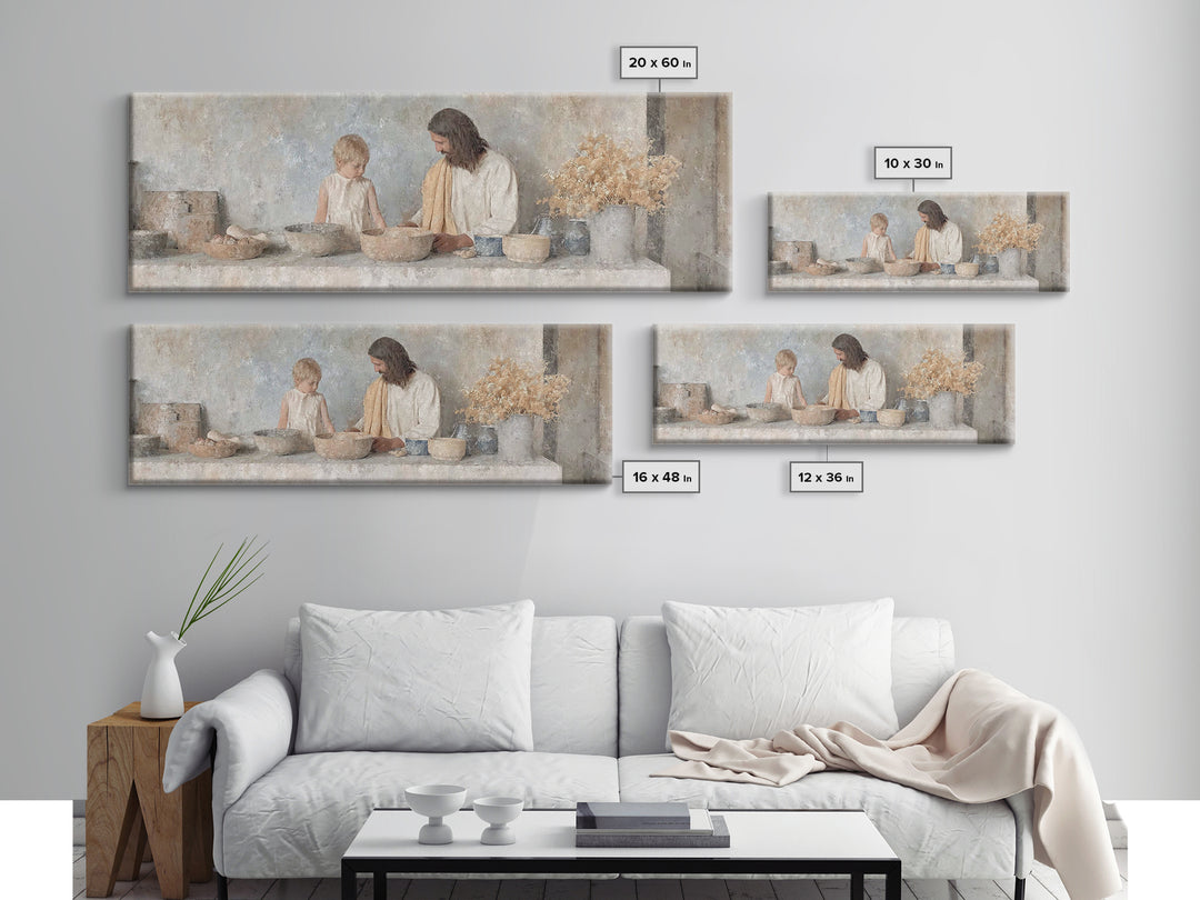 Morning Of Peace – Framed Canvas Print – Christian Art Canvas – Panoramic Art – Christian Wall Art – Jesus Painting – Christian Decor – Chr
