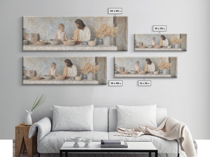 Morning Of Peace – Framed Canvas Print – Christian Art Canvas – Panoramic Art – Christian Wall Art – Jesus Painting – Christian Decor – Chr
