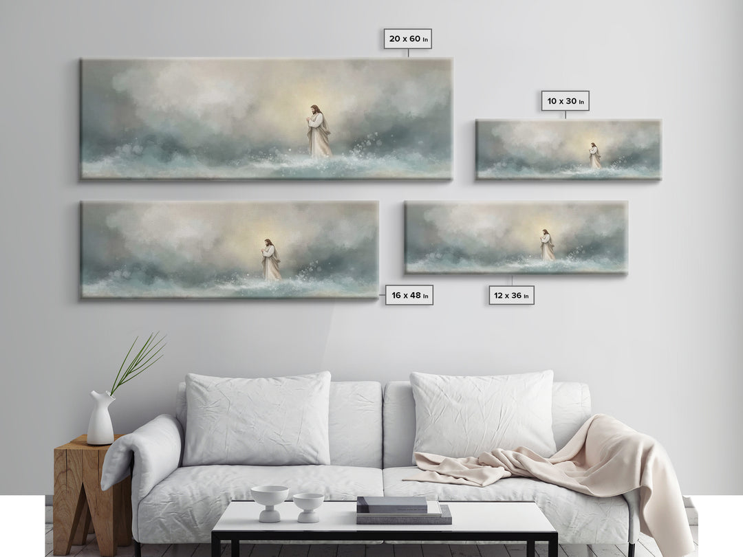 Heaven’s Horizon | Framed Canvas Print | Panoramic Art | Christian Art Canvas | Christian Wall Art | Jesus Painting | Christian Christmas A