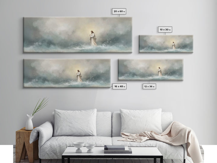 Heaven’s Horizon | Framed Canvas Print | Panoramic Art | Christian Art Canvas | Christian Wall Art | Jesus Painting | Christian Christmas A