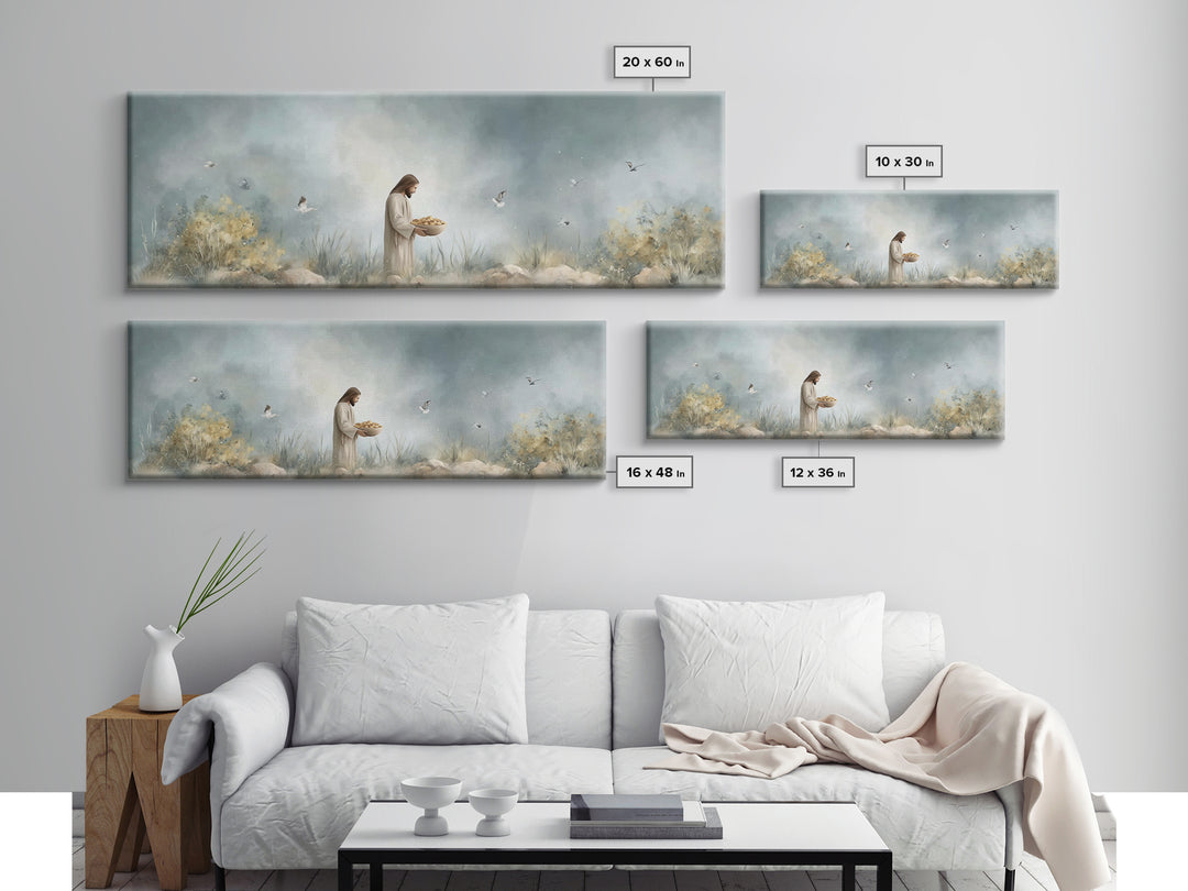 Gift Of Abundance – Framed Canvas Print – Christian Art Canvas – Panoramic Frame – Christian Wall Art – Jesus Painting – Christian Art
