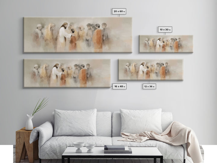 Compassionate Guide | Framed Canvas Print | Christian Wall Art | Christian Art Canvas | Panoramic Print | Jesus Painting | Christian Decor