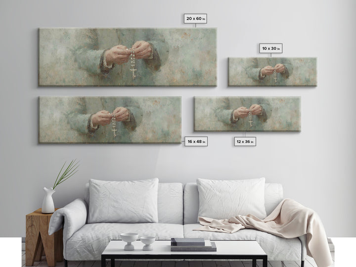 Grace In Stillness – Framed Canvas Print – Christian Wall Art – Christian Art Canvas – Panoramic Painting – Christian Art – Jesus Painting